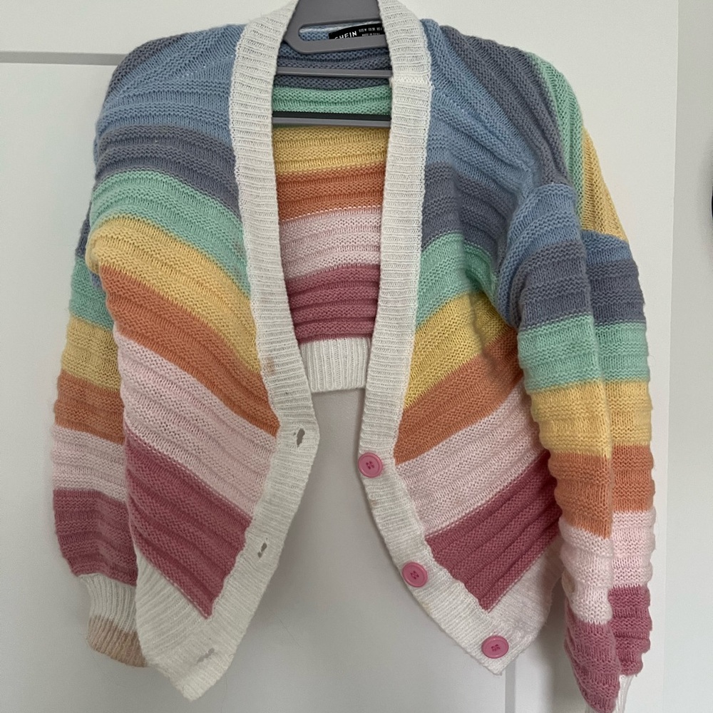 SHEIN Multicolor Striped Cardigan